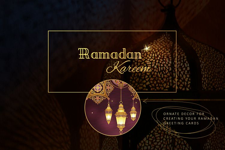 Kit Of Ramadan Greetings Elements