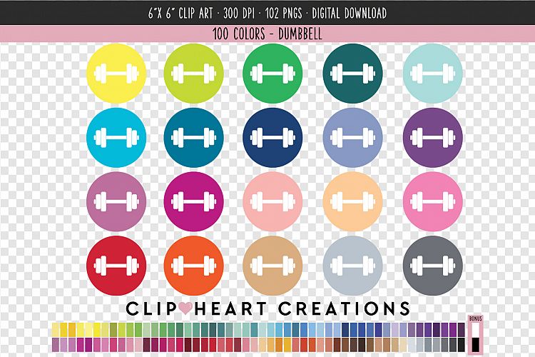 Dumbbell Icon Clip Art - 100 Clip Art Graphics
