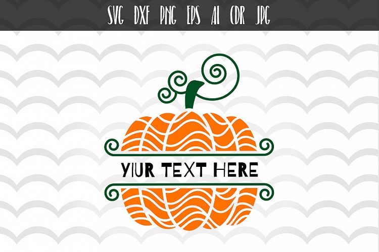 Pumpkin Halloween monogram Svg