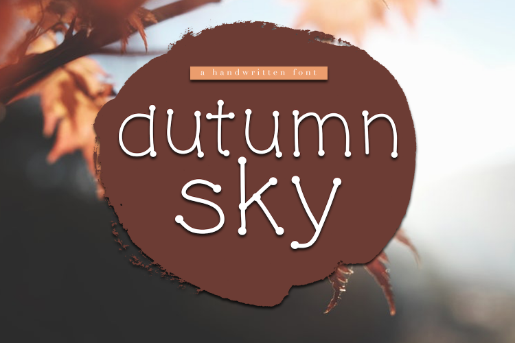 Autumn Sky - A Handwritten Font