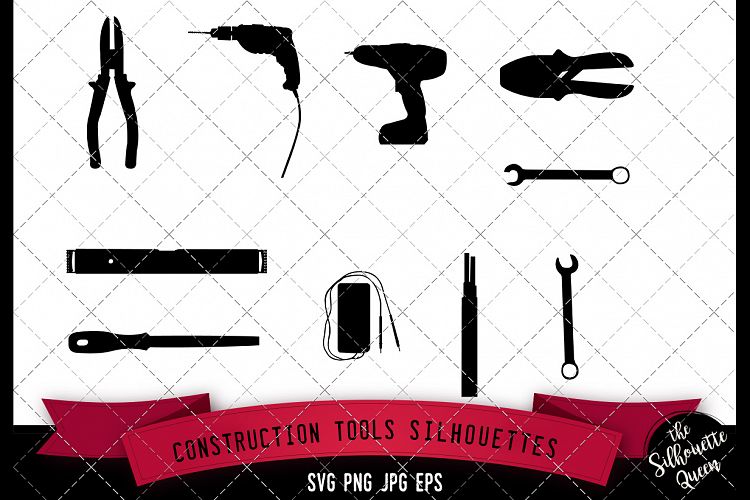 Construction Tools Silhouette, Construction Tools SVG, Const