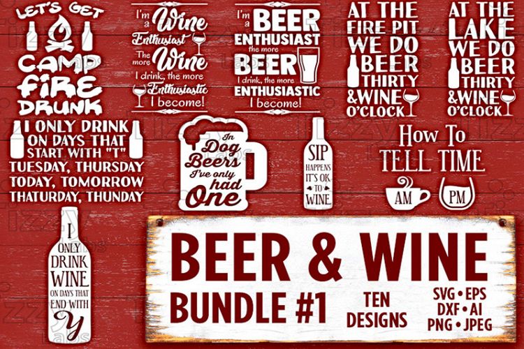 Download Beer Drinking Svg Bundle Set SVG Files - Wine Svg Files ...