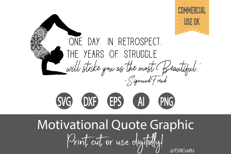 Beautiful Struggle Motivational Quote Cut File and Clip Art