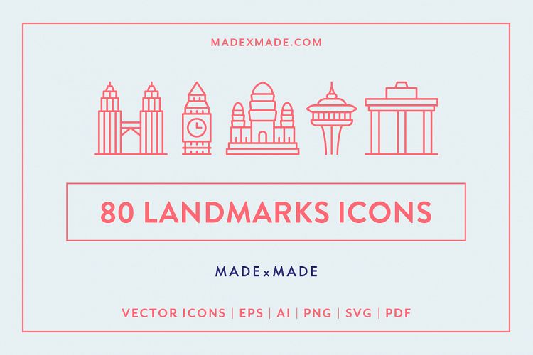 Line Icons - Landmarks