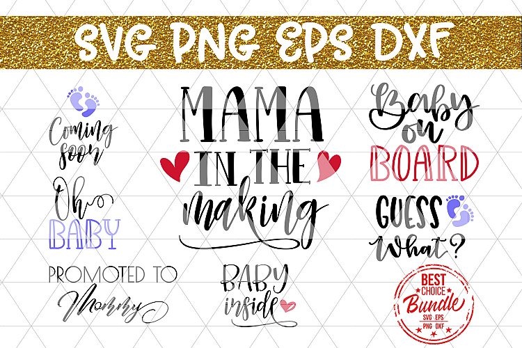 Birth Announcement SVG Bundle, New Baby SVG, EPS DXF PNG