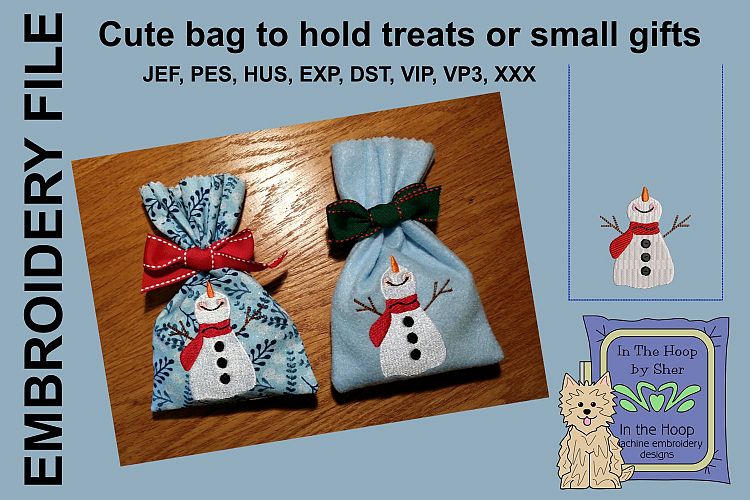 ITH Happy Snowman Treat Bag or Small Gift Bag