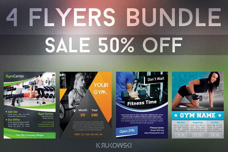 Gym Fitness Flyers Bundle