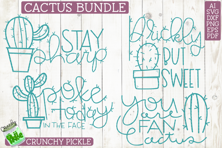 SVG Bundle Cactus 4-Set