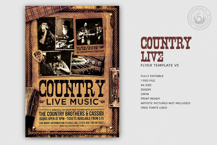 Country Live Flyer Template V3