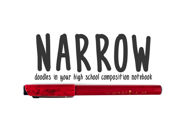 Narrow - handwritten doodles in your notebook