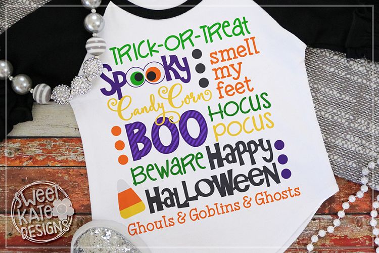 Halloween Words SVG DXF EPS PNG JPG
