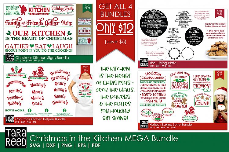 Christmas in the Kitchen MEGA Bundle - Crafter SVG Files