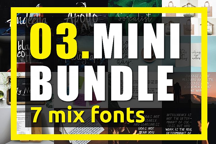 03. MINI BUNDLE - 7 mix fonts example image 1