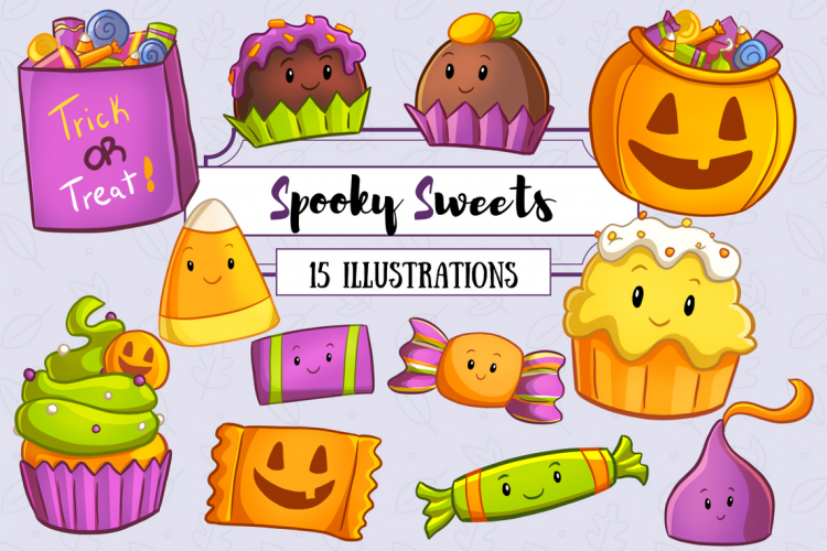 Spooky Sweets Clip Art Collection