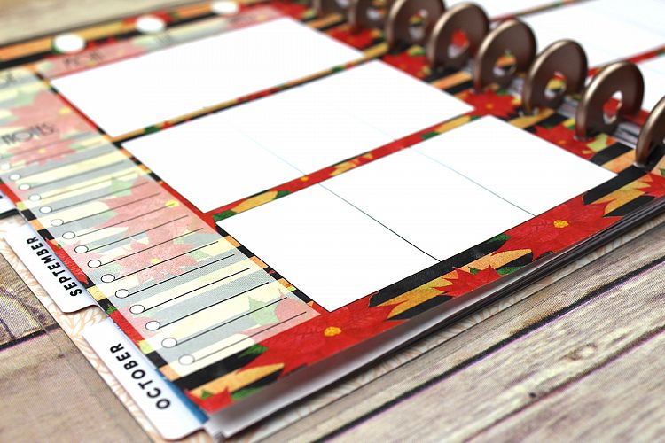 Happy Planner PRINTABLE, Weekly Insert Refill, Christmas, Poinsettia, Printable, Planner Printable, 7 x 9.25, Mambi Happy Planner