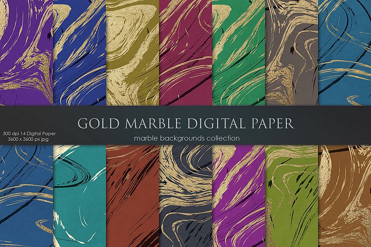 Gold Marble Digital Paper