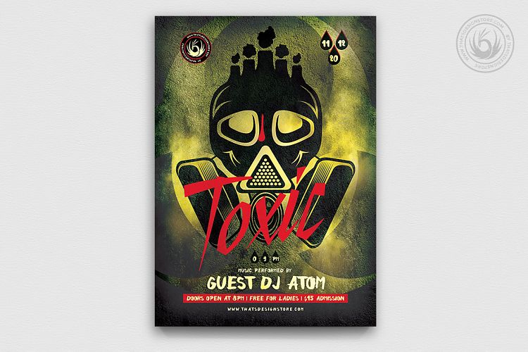 Toxic Night Flyer Template