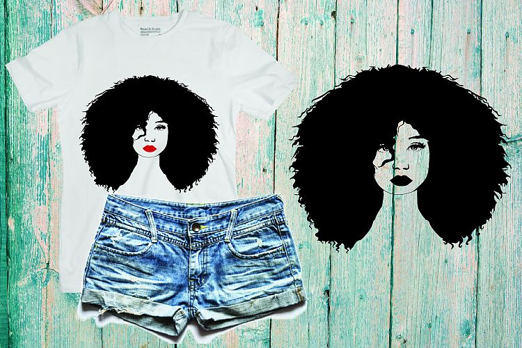 Download Black woman svg Natural Hair Svg Afro svg,black woman 185SV (112415) | SVGs | Design Bundles