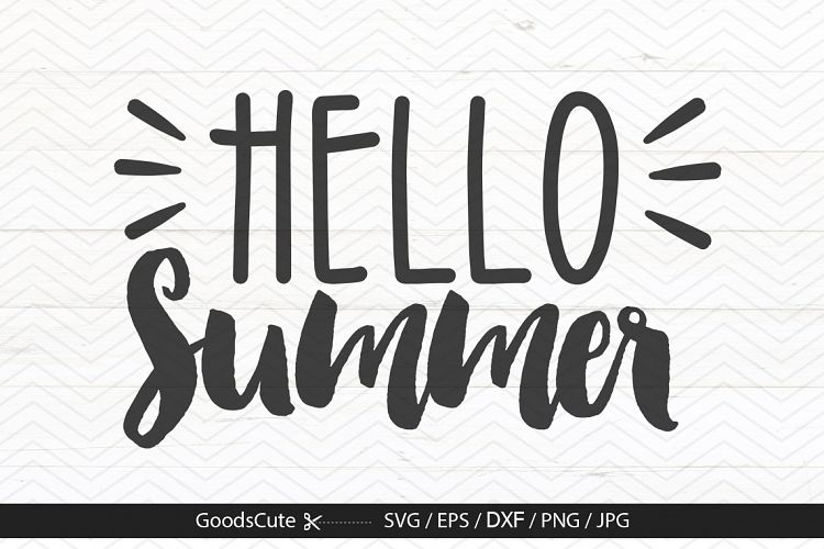 Hello Summer - SVG DXF JPG PNG EPS