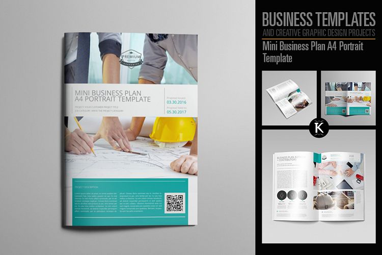 Mini Business Plan A4 Portrait Template