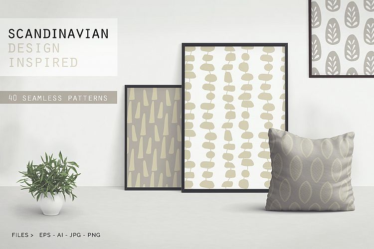 Scandinavian Patterns set of 40