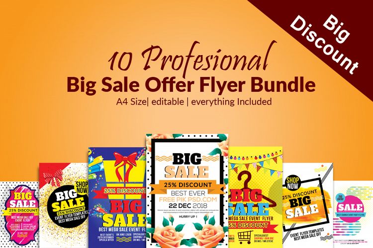 10 Big Sale Offer Promotion Flyers Bundles