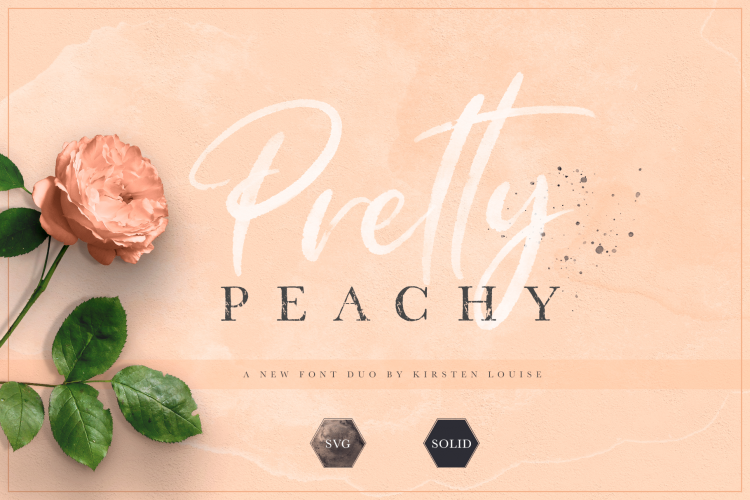 Pretty Peachy SVG Font Duo