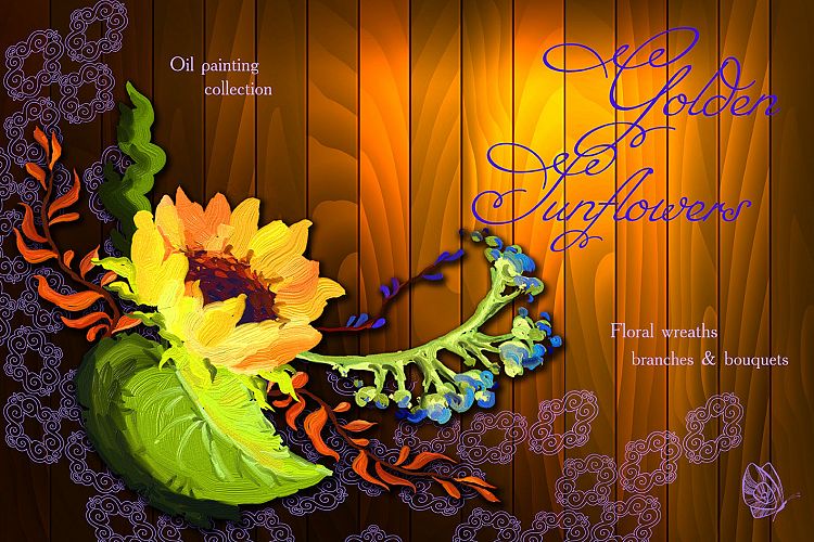 Golden Sunflower Oil Painting