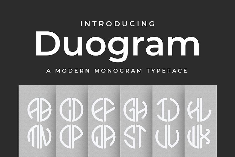Duogram - a monogram font! 