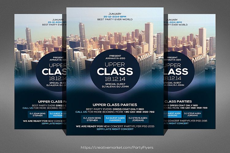 Upper Class Party Flyer