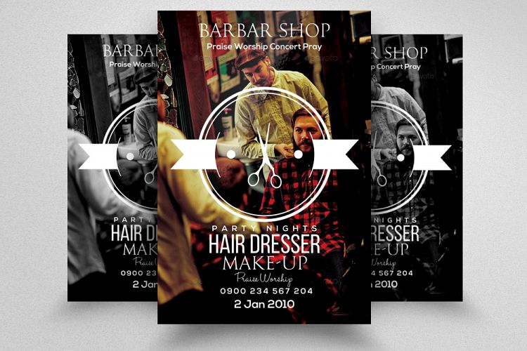 Barber Shop   Salon Flyer Template