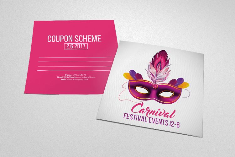 Mardi Gras Carnival Party Event Postcard