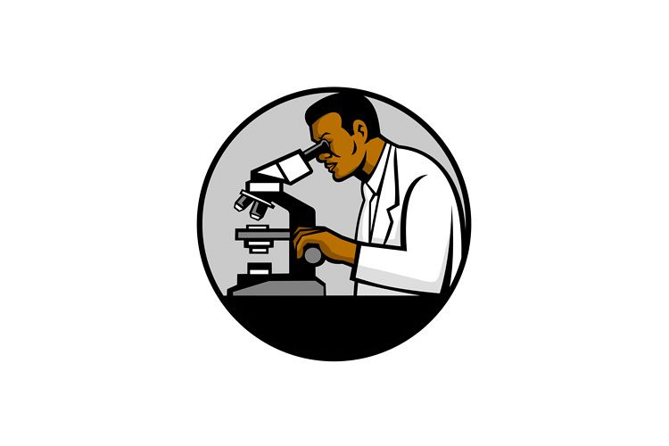 African American Research Scientist Mascot