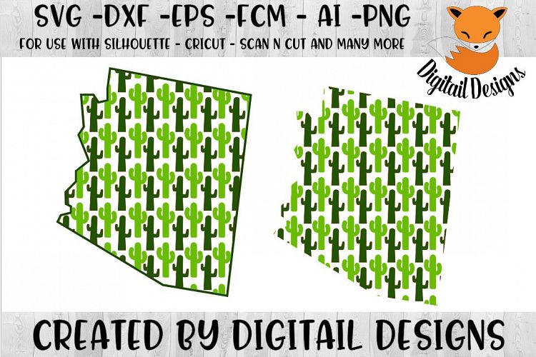 Arizona Cactus SVG Cut File For Silhouette - Cricut