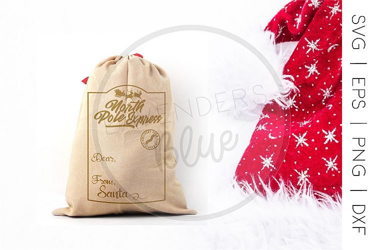 Christmas SVG | Santa Sack Template | North Pole