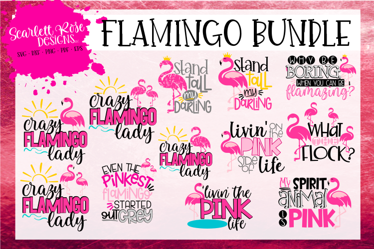 Flamingo Bundle - Summer SVG
