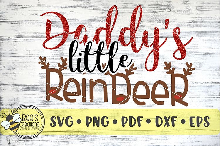 Daddys Little Reindeer SVG