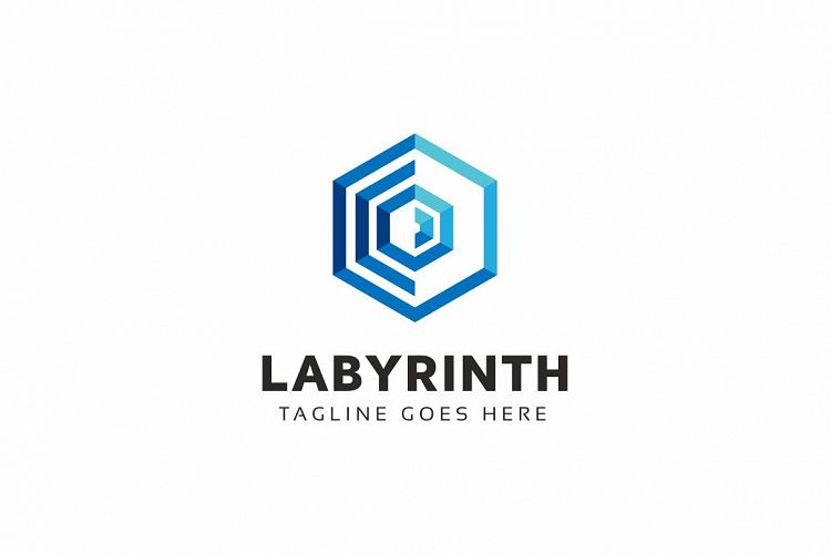 Cyber Labyrinth Logo Tamplate