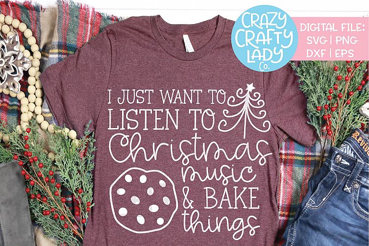Christmas Music   Bake Things SVG DXF EPS PNG Cut File