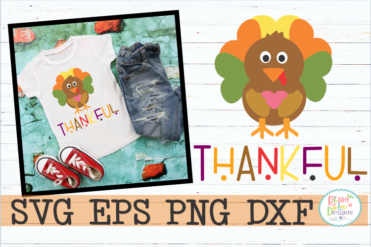 Turkey Thankful SVG DXF EPS PNG JPEG - cutting file