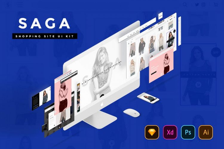 SAGA Creative Shopping Website UI Kit