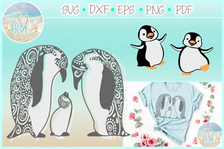 Download Penguin Mandala Zentangle Svg Dxf Eps Png Pdf Files