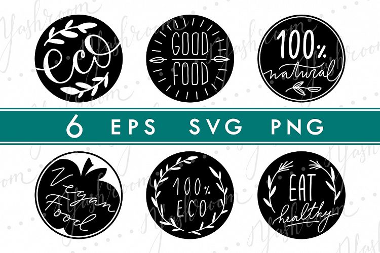Eco Labels Silhouette SVG Collection