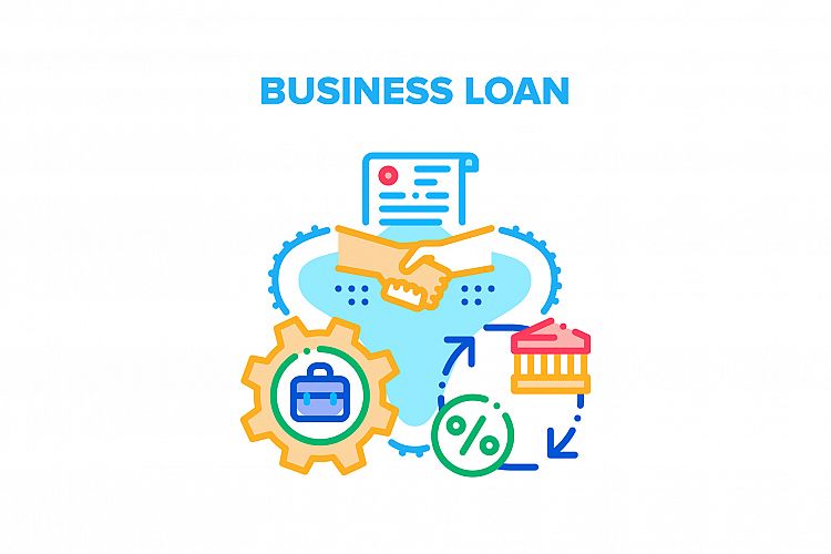 Business Loan Vector Concept Color Illustration example image 1