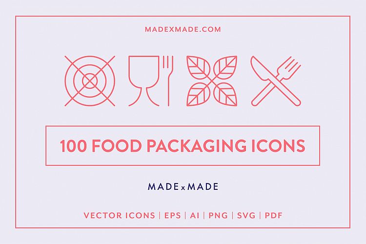 Line Icons - Food Packaging