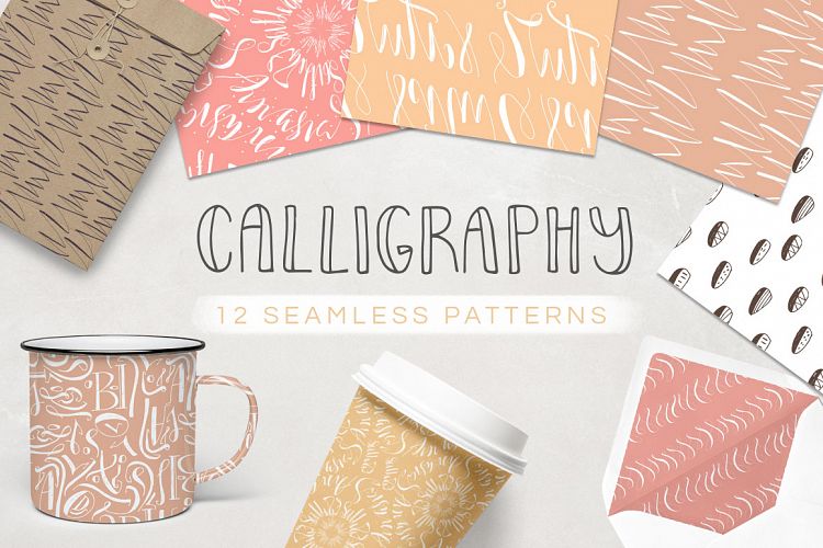12 Calligraphic patterns