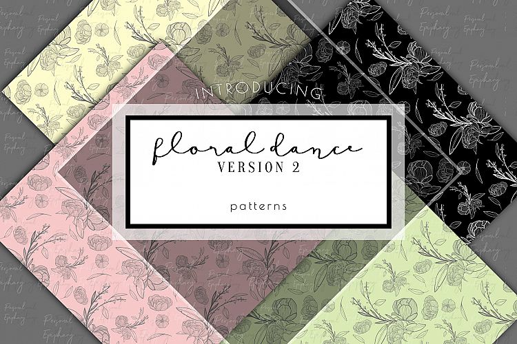 floral digital paper, scrapbooking, flower patterns