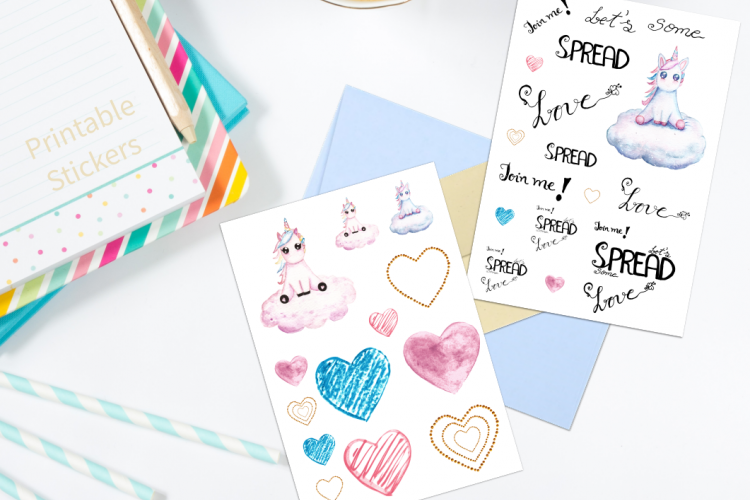 Cute Unicorn Watercolor Collection
