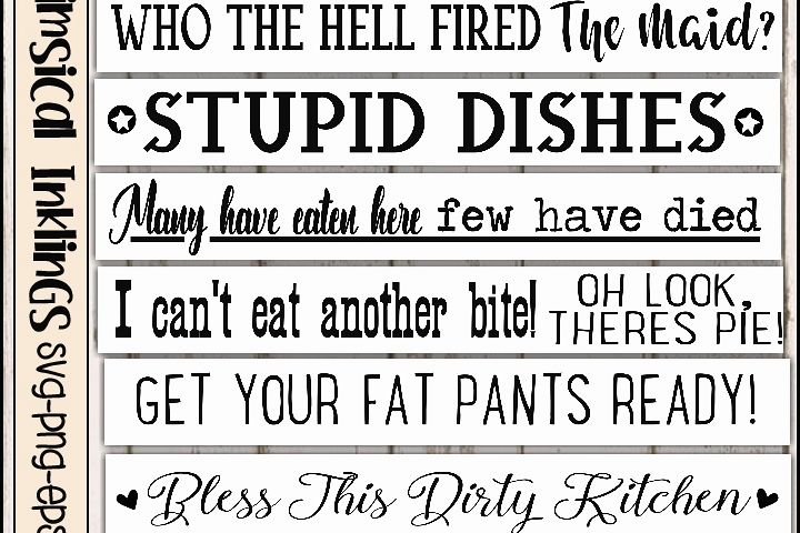Kitchen Humor Sign SVG Bundle