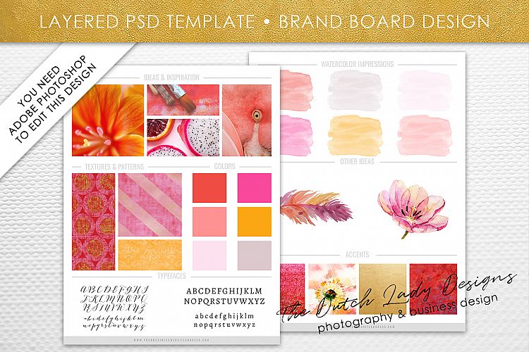 PSD Brand & Design Board Template - Design #3